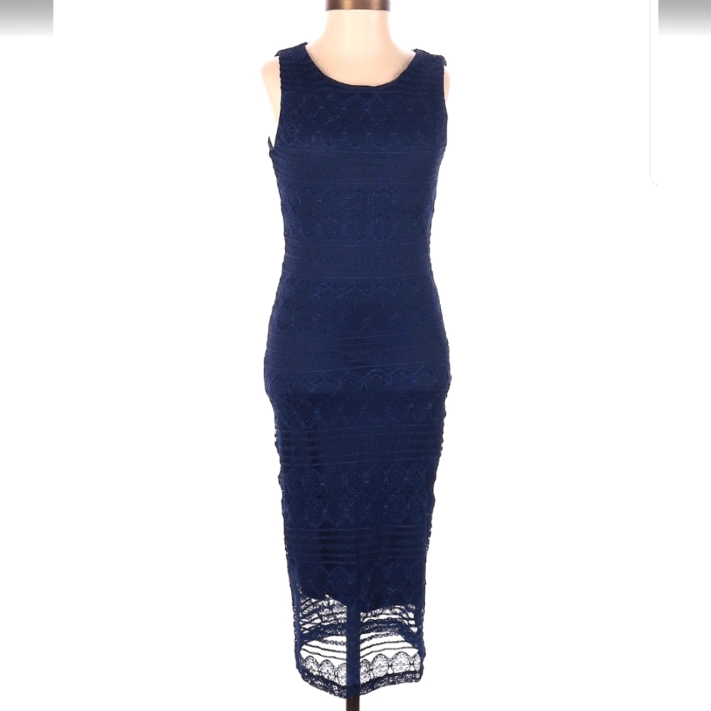 Navy lace dress